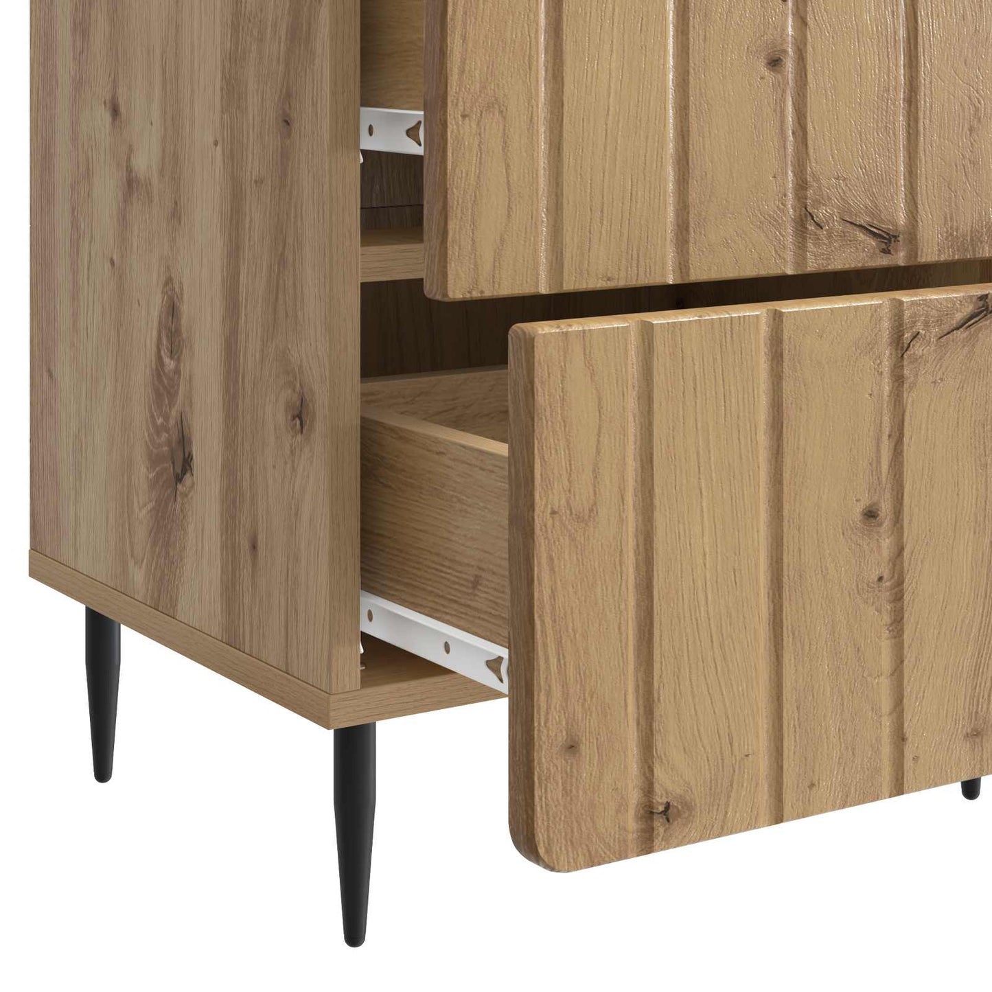 vidaXL Κομοδίνο Artisan Δρυς 43 x 34,5 x 49,5 εκ Επεξεργασμένο Ξύλο