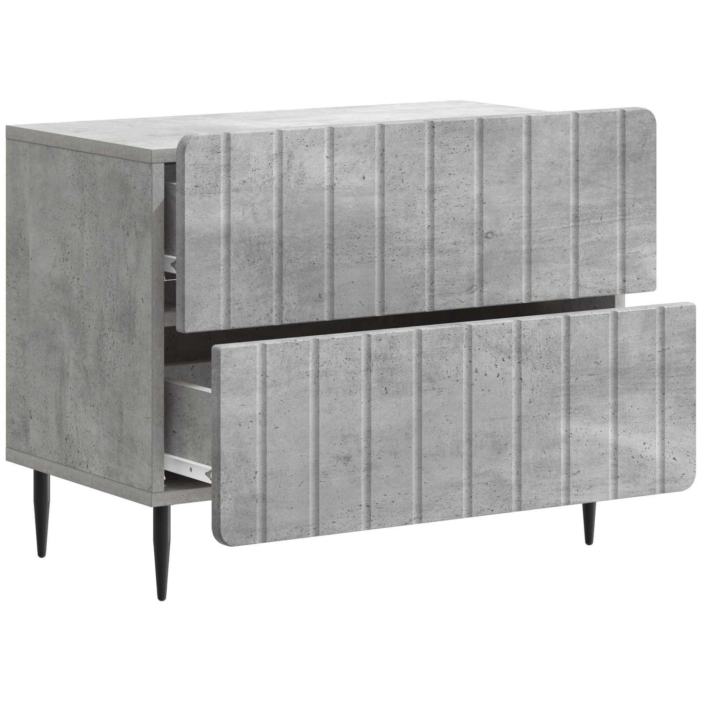 vidaXL Κομοδίνο με συρτάρι Γκρι Σκυροδέματος 62 x 34,5 x 49,5 εκ.