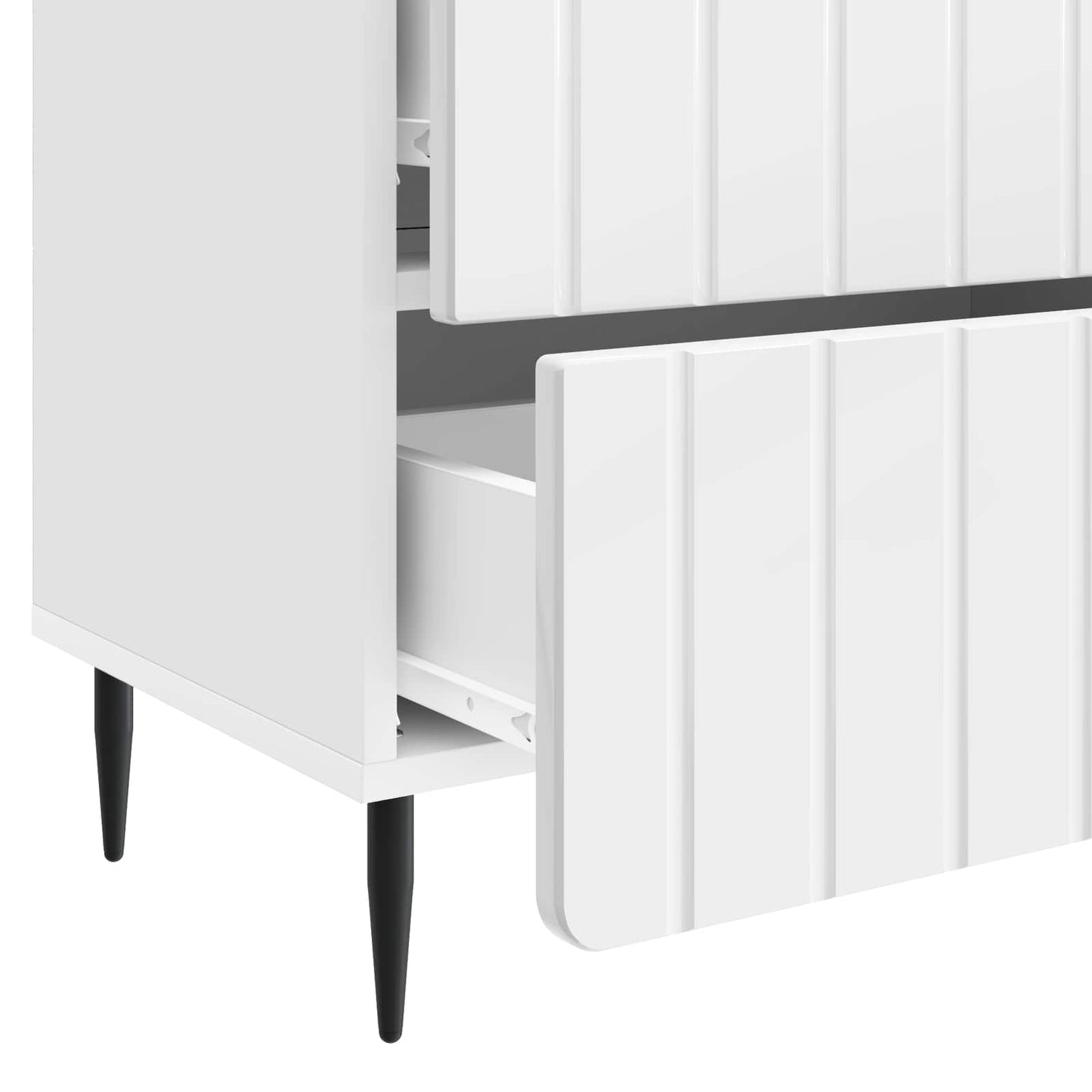 vidaXL Κομοδίνο με συρτάρι Γυαλιστερό Λευκό 62 x 34,5 x 49,5 εκ.