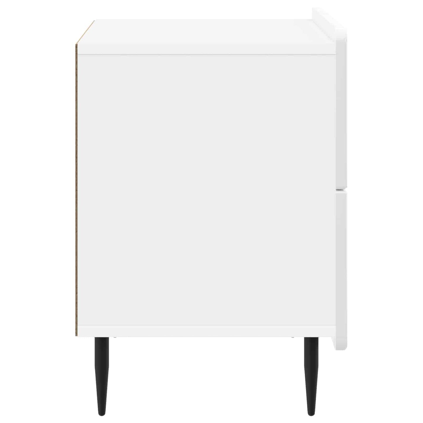 vidaXL Κομοδίνο με συρτάρι Γυαλιστερό Λευκό 62 x 34,5 x 49,5 εκ.