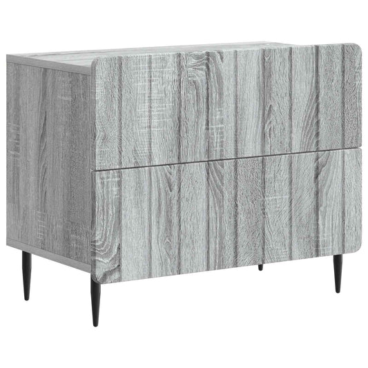 vidaXL Κομοδίνο Γκρι Sonoma 62 x 34,5 x 49,5 εκ. Επεξεργασμένο Ξύλο