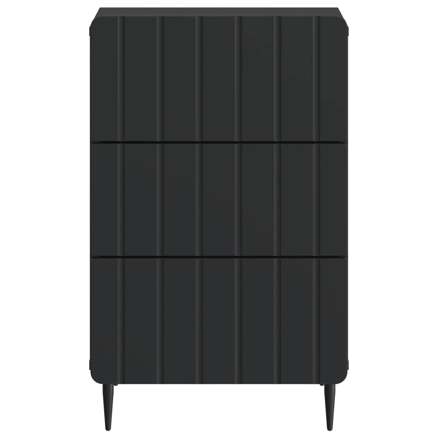 vidaXL Κομοδίνο με συρτάρι Μαύρο 43x 41 x 68 εκ Επεξεργασμένο Ξύλο
