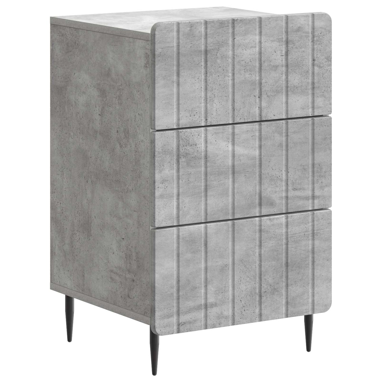 vidaXL Κομοδίνο Γκρι Σκυροδέματος 43x 41 x 68 εκ Επεξεργασμένο Ξύλο