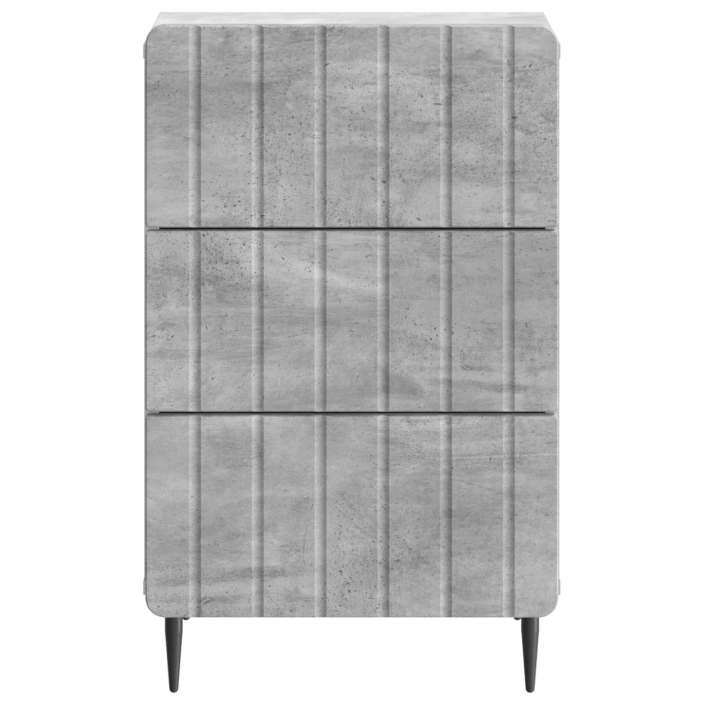 vidaXL Κομοδίνο Γκρι Σκυροδέματος 43x 41 x 68 εκ Επεξεργασμένο Ξύλο
