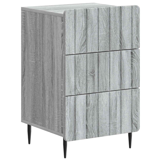 vidaXL Κομοδίνο Γκρι Sonoma 43x 41 x 68 εκ Επεξεργασμένο Ξύλο