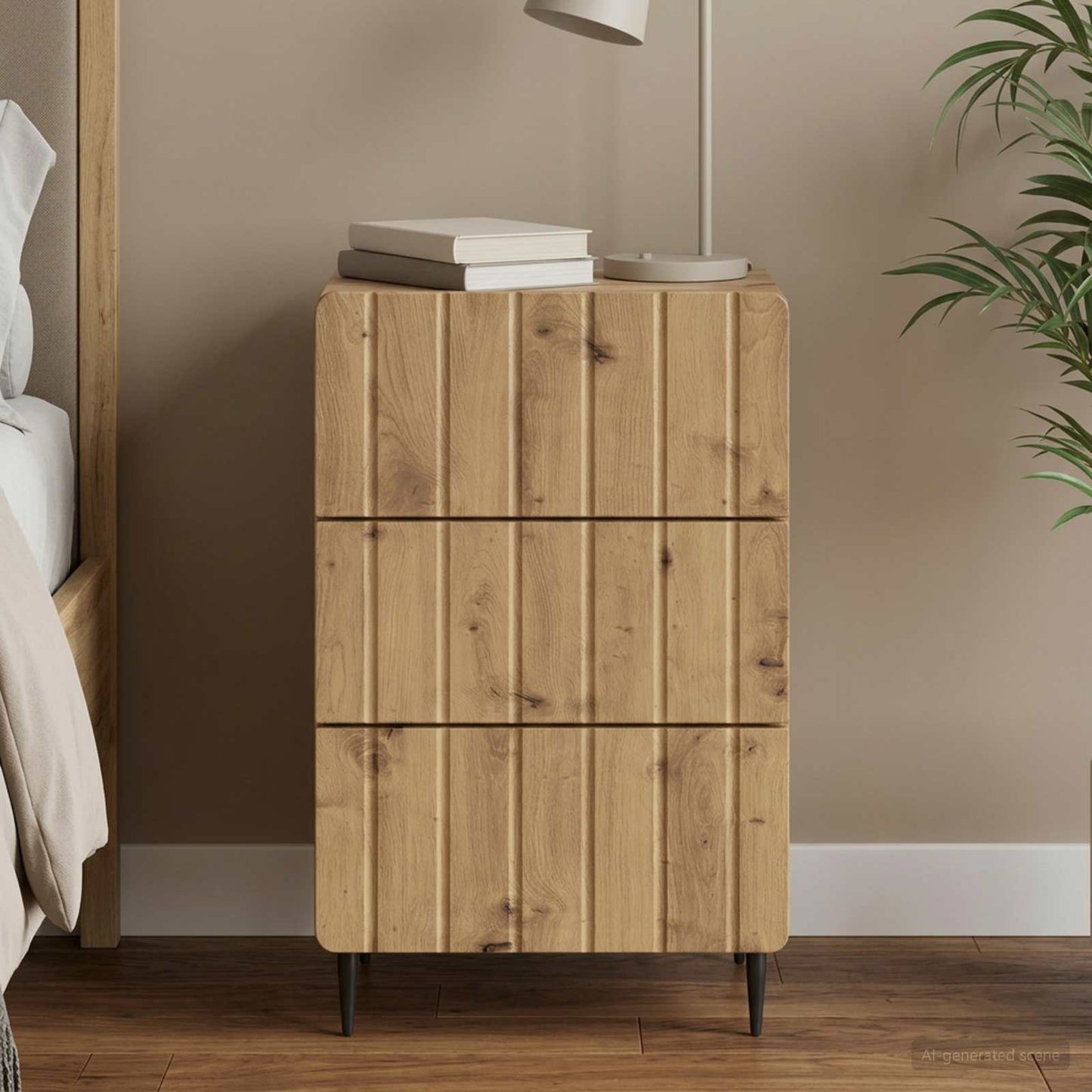 vidaXL Κομοδίνο Artisan Δρυς 43x 41 x 68 εκ Επεξεργασμένο Ξύλο