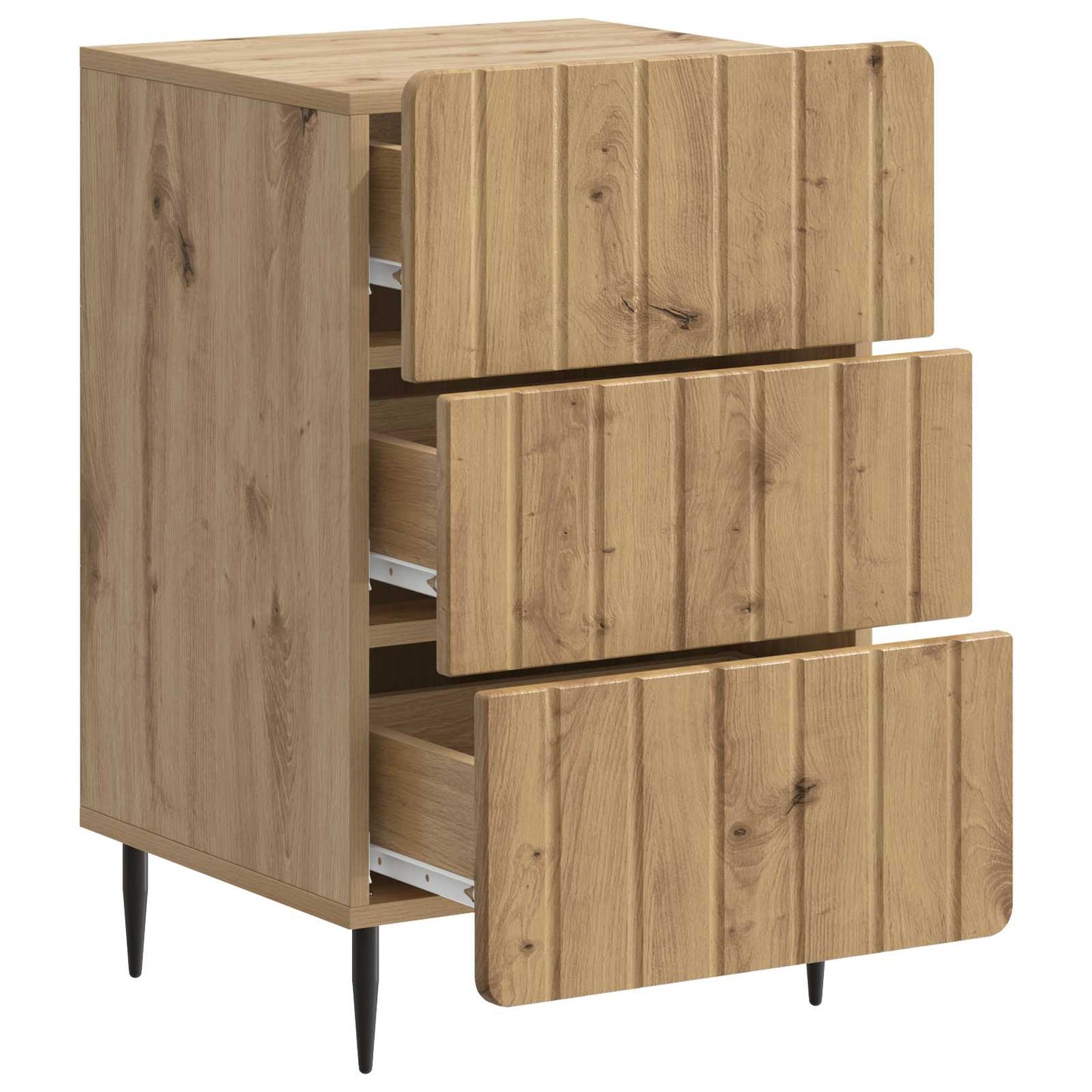 vidaXL Κομοδίνο Artisan Δρυς 43x 41 x 68 εκ Επεξεργασμένο Ξύλο