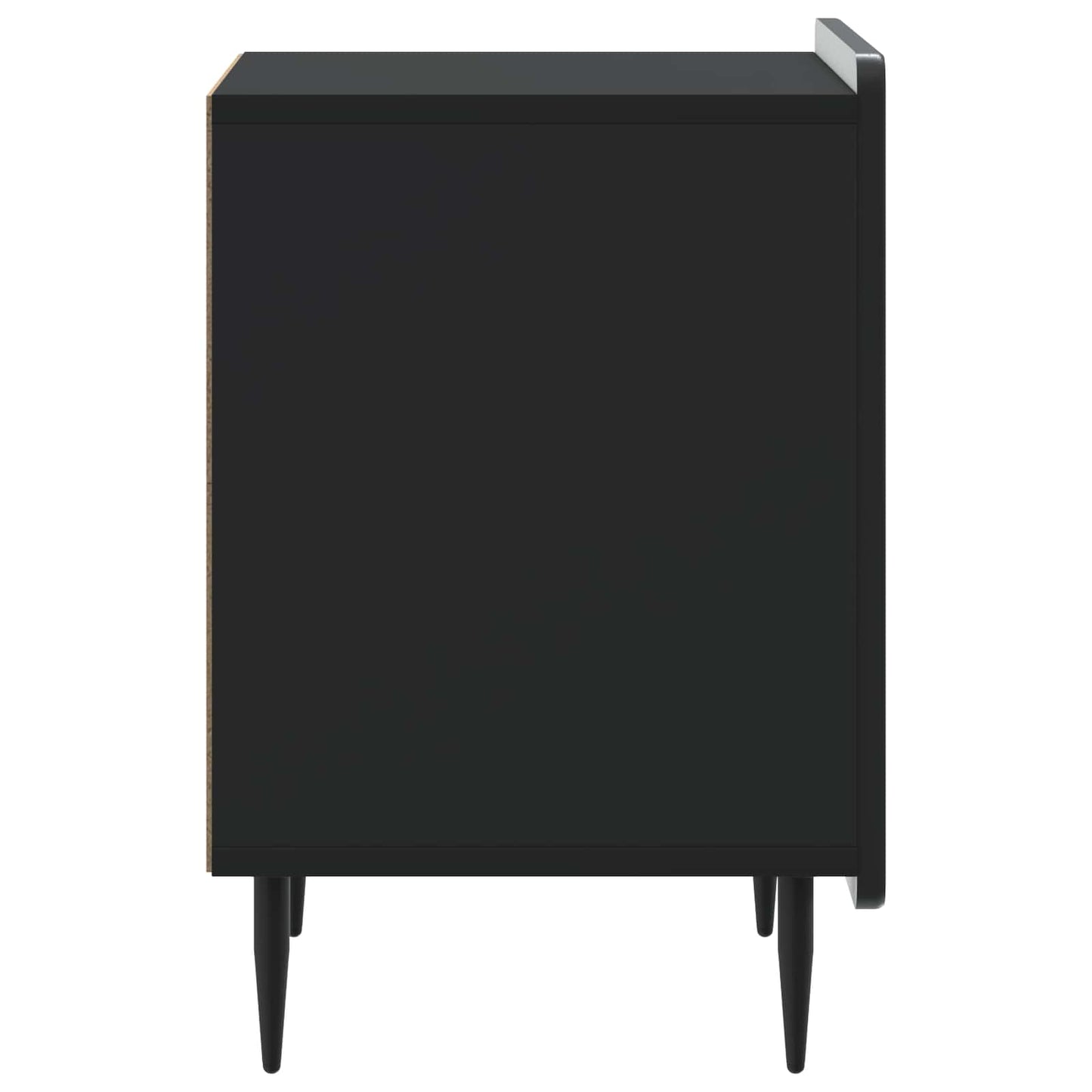 vidaXL Κομοδίνο 2 τμχ. Μαύρο 43 x 34,5 x 52 εκ Επεξεργασμένο Ξύλο