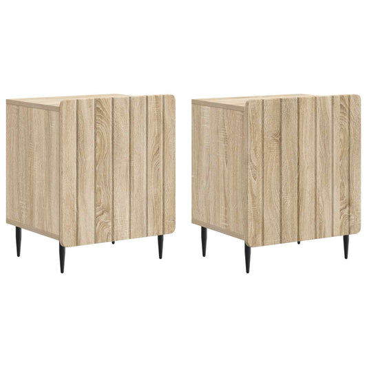vidaXL Κομοδίνο 2 τμχ. Sonoma Δρυς 43 x 34,5 x 52 εκ