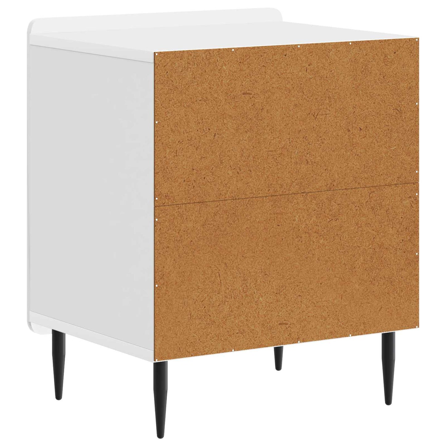 vidaXL Κομοδίνο 2 τμχ. Γυαλιστερό Λευκό 43 x 34,5 x 52 εκ
