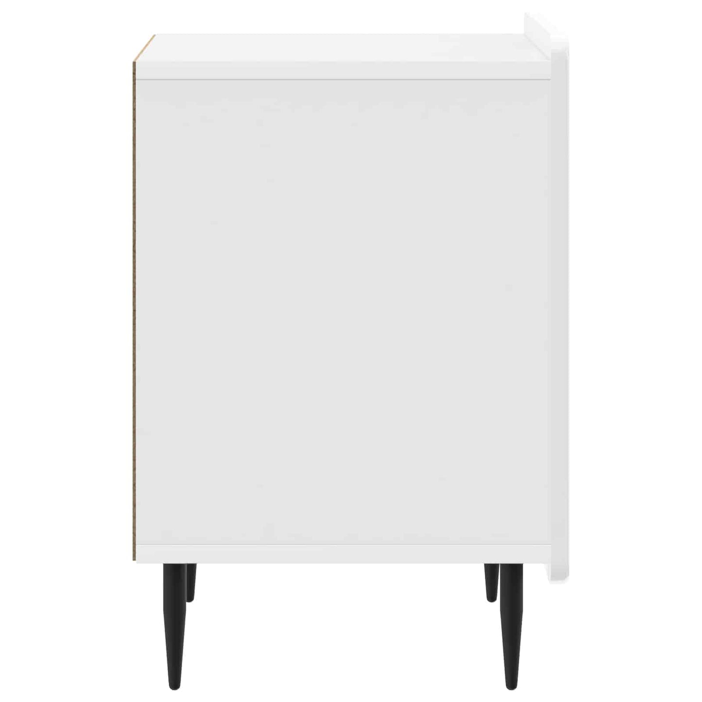 vidaXL Κομοδίνο 2 τμχ. Γυαλιστερό Λευκό 43 x 34,5 x 52 εκ