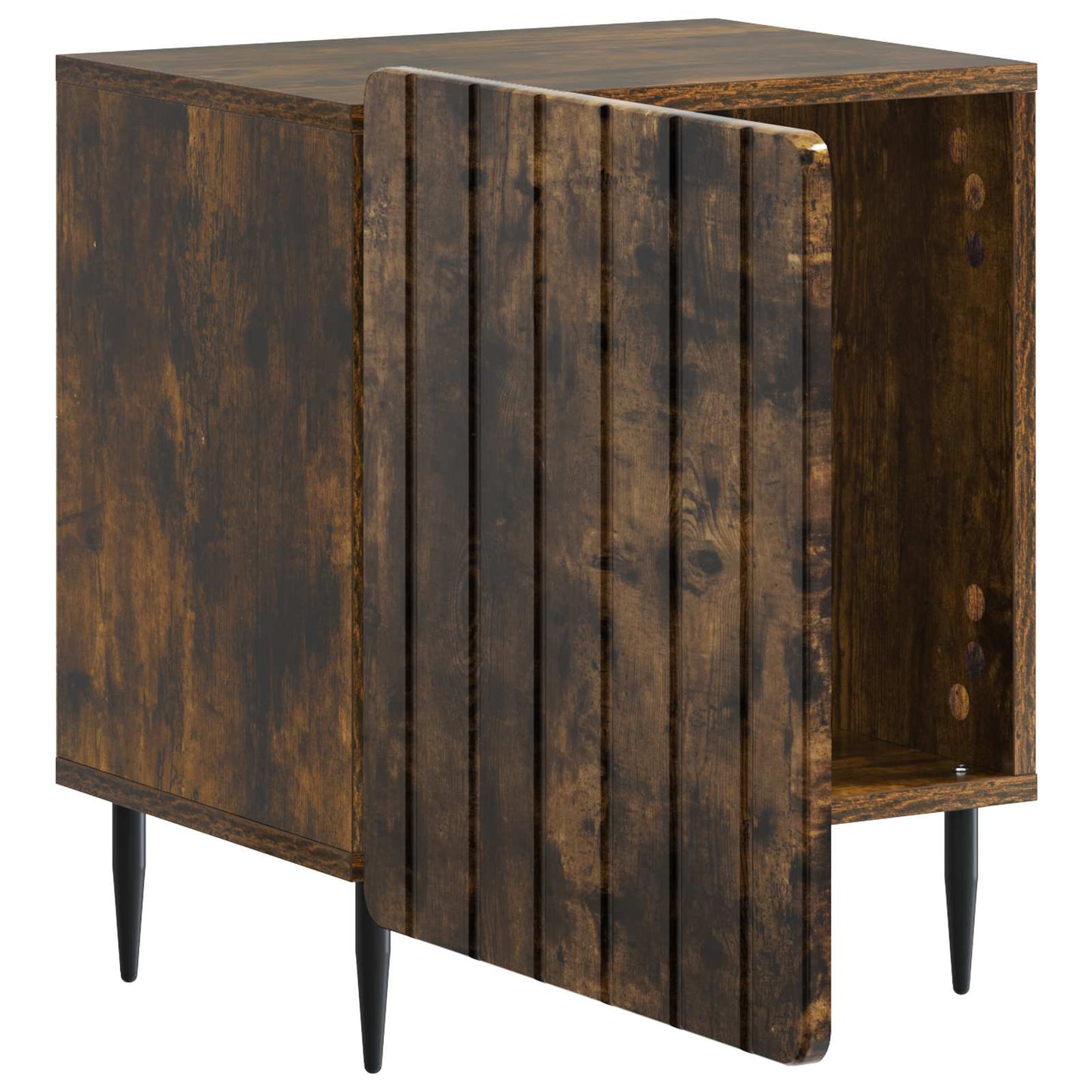 vidaXL Κομοδίνο 2 τμχ. Καπνισμένο Ξύλο Δρυός 43 x 34,5 x 52 εκ