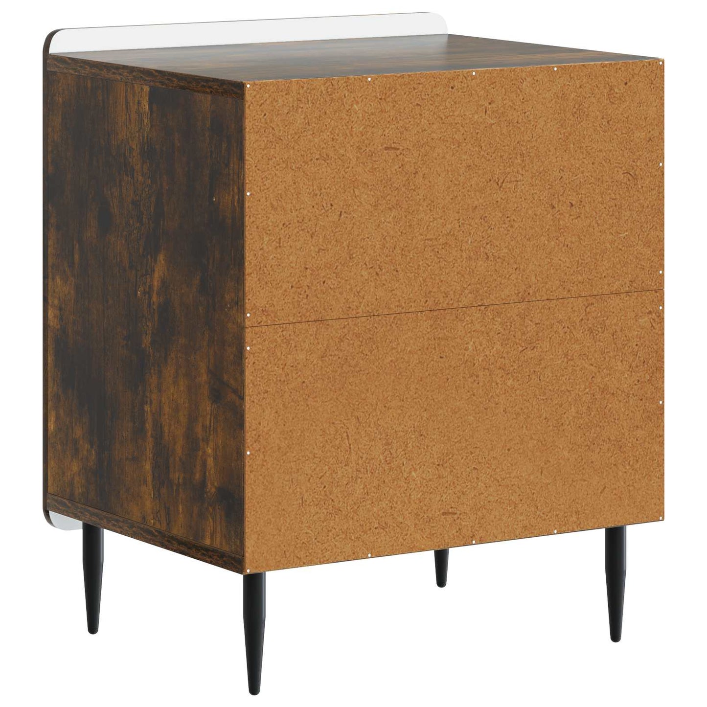 vidaXL Κομοδίνο 2 τμχ. Καπνισμένο Ξύλο Δρυός 43 x 34,5 x 52 εκ