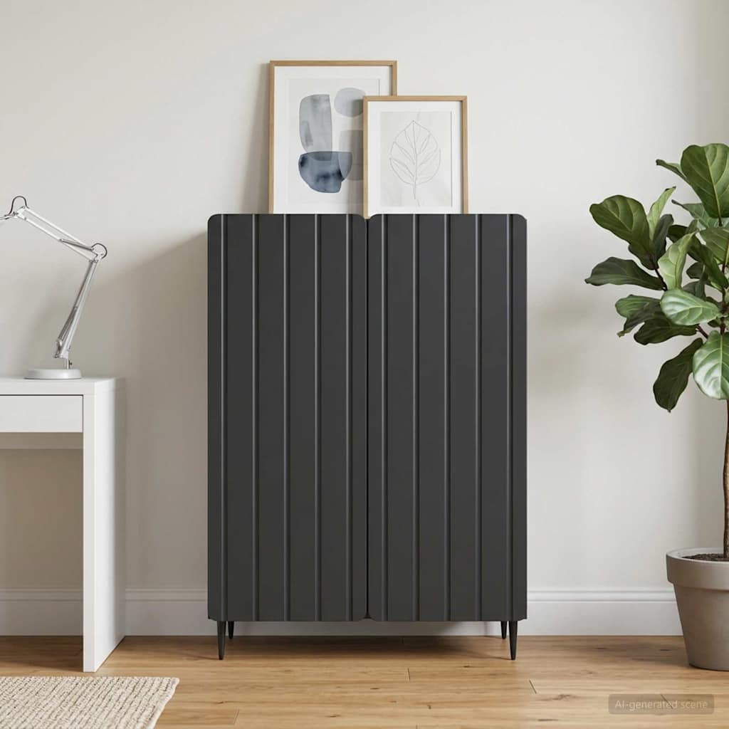 vidaXL Πλαϊνό γραφείο Μαύρο 66 x 34,5 x 92 εκ. Επεξεργασμένο Ξύλο