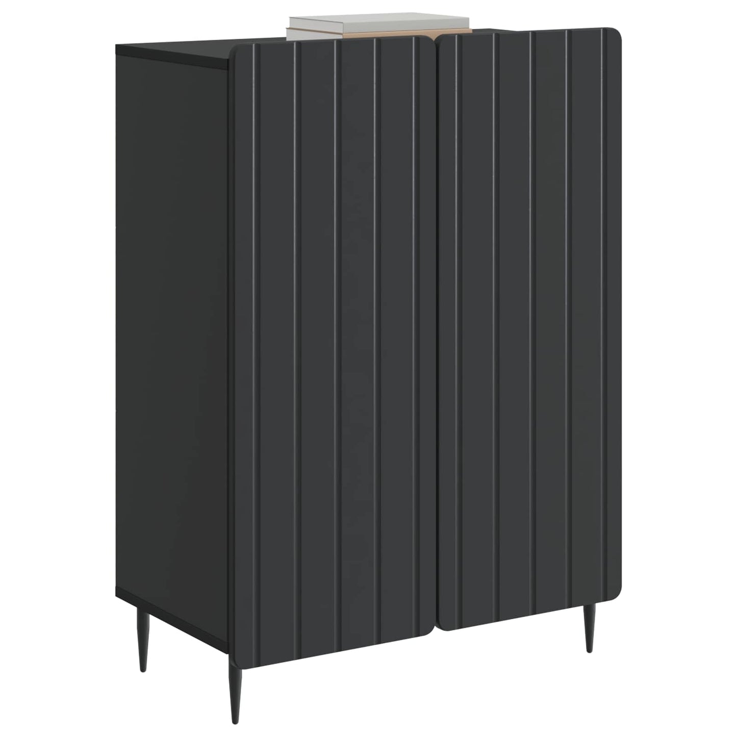 vidaXL Πλαϊνό γραφείο Μαύρο 66 x 34,5 x 92 εκ. Επεξεργασμένο Ξύλο