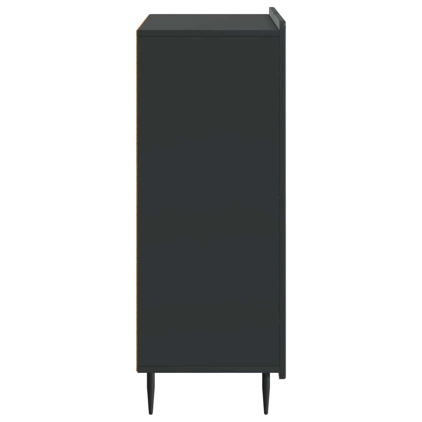 vidaXL Πλαϊνό γραφείο Μαύρο 66 x 34,5 x 92 εκ. Επεξεργασμένο Ξύλο