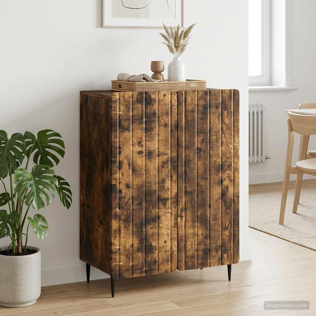 vidaXL Πλαϊνό γραφείο Καπνισμένο Ξύλο Δρυός 66 x 34,5 x 92 εκ.