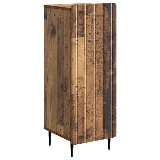 vidaXL Πλαϊνό γραφείο Παλαιωμένο ξύλο 34,5 x 33 x 92 εκ.