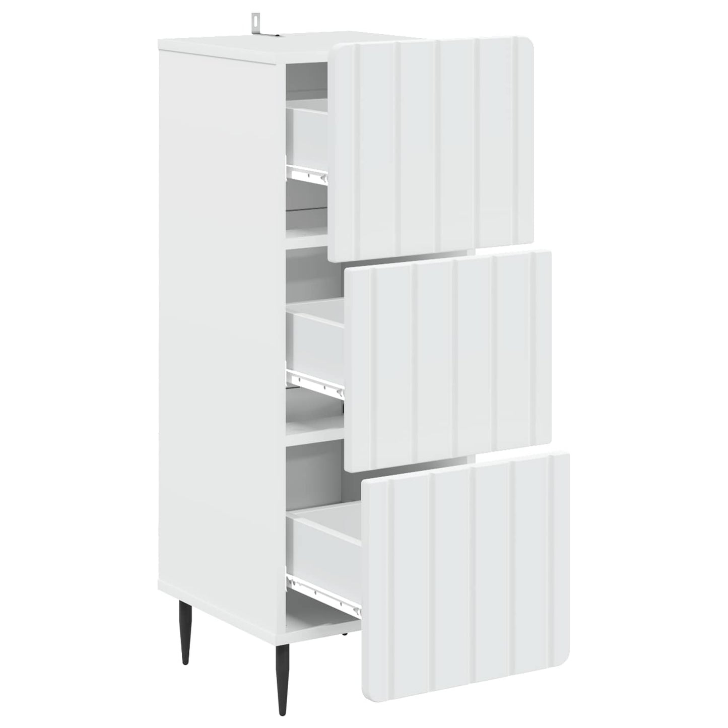 vidaXL Ντουλάπι με Συρτάρια Λευκό 33 x 34,5 x 92 εκ.
