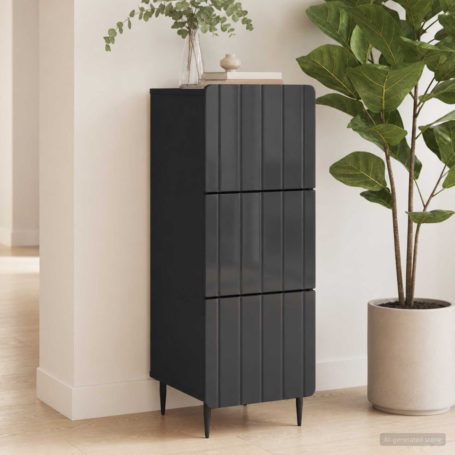 vidaXL Ντουλάπι με Συρτάρια 33 x 34,5 x 92 εκ. Επεξεργασμένο Ξύλο