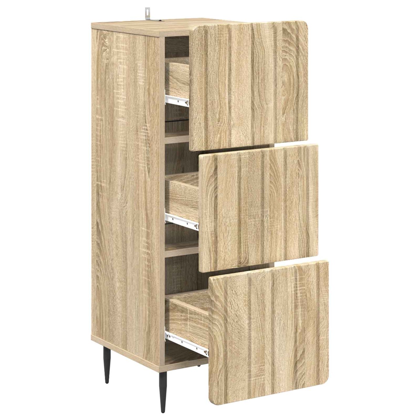 vidaXL Ντουλάπι με Συρτάρια 33 x 34,5 x 92 εκ. Επεξεργασμένο Ξύλο