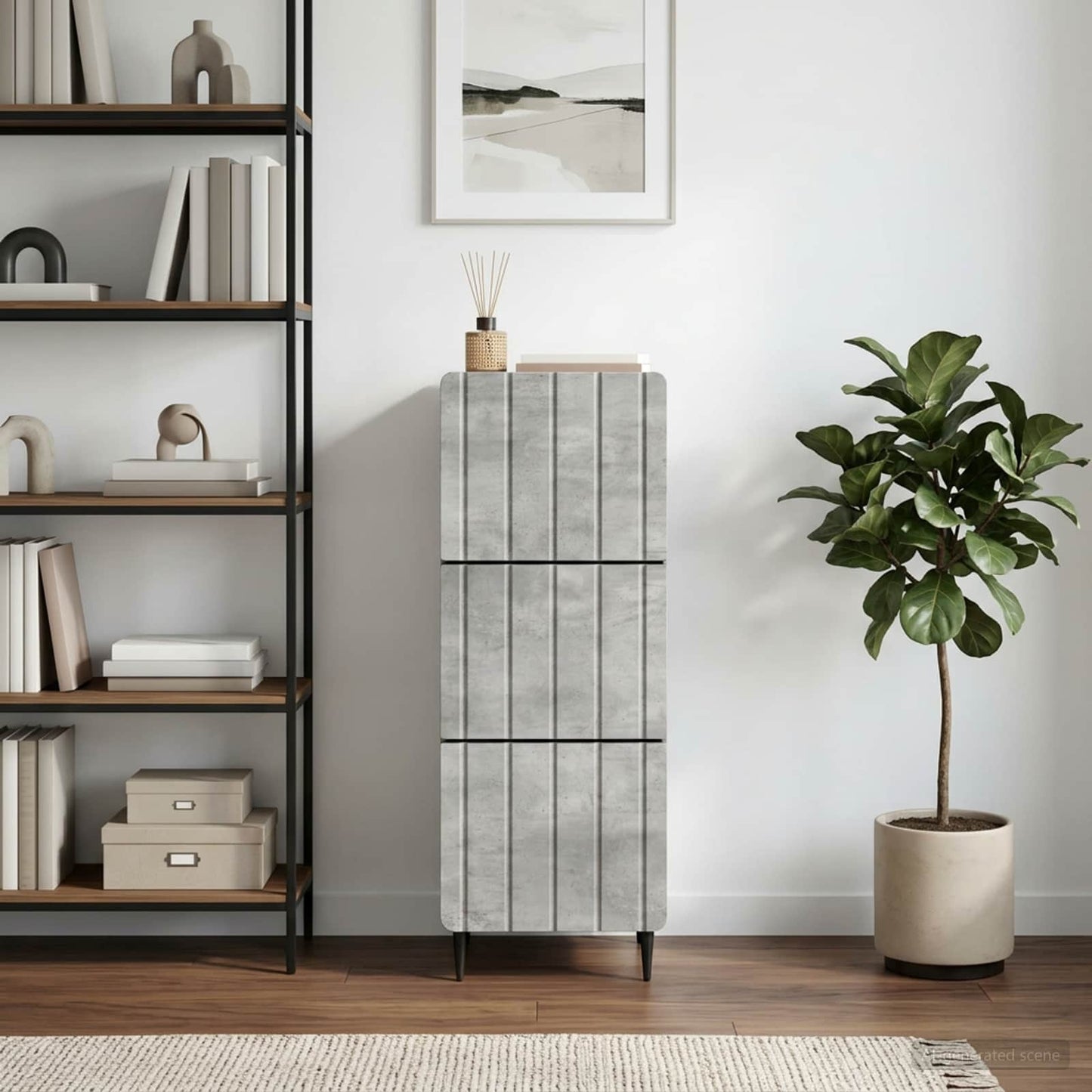 vidaXL Ντουλάπι με Συρτάρια 33 x 34,5 x 92 εκ. Επεξεργασμένο Ξύλο