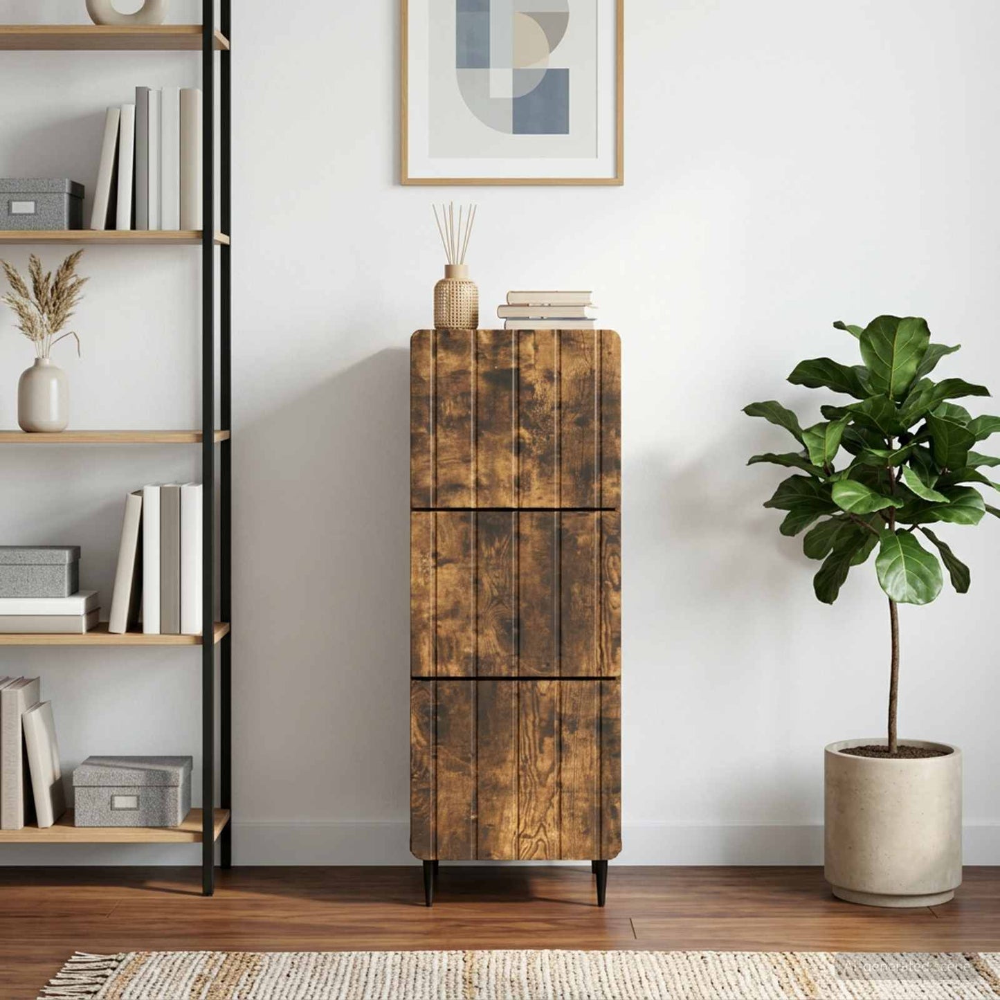 vidaXL Ντουλάπι με Συρτάρια 33 x 34,5 x 92 εκ. Επεξεργασμένο Ξύλο