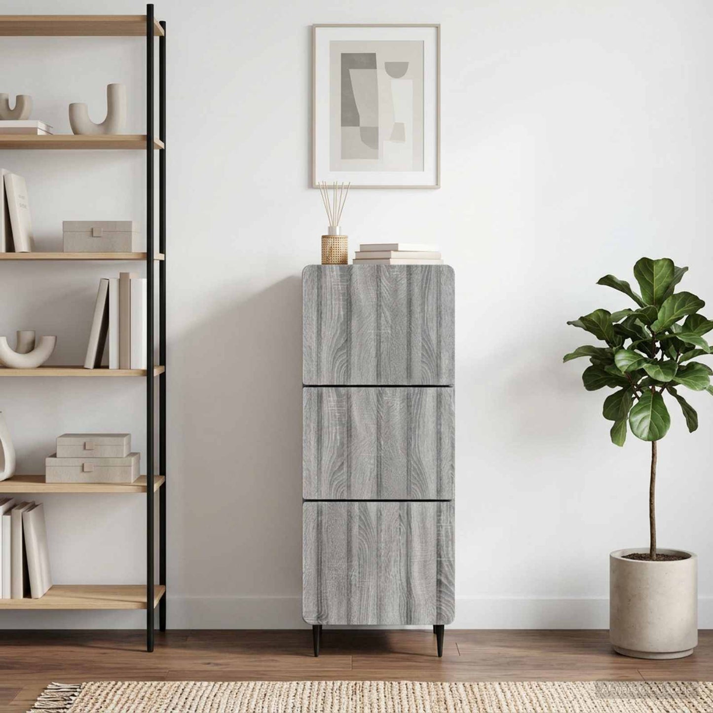 vidaXL Ντουλάπι με Συρτάρια 33 x 34,5 x 92 εκ. Επεξεργασμένο Ξύλο