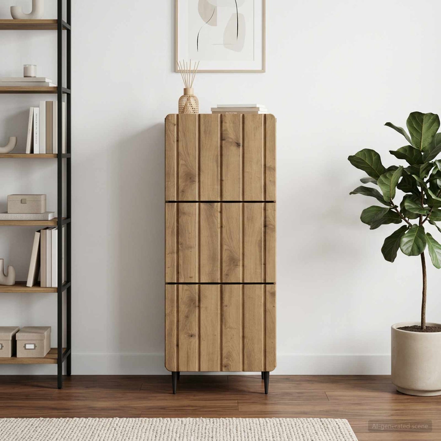 vidaXL Ντουλάπι με Συρτάρια 33 x 34,5 x 92 εκ. Επεξεργασμένο Ξύλο
