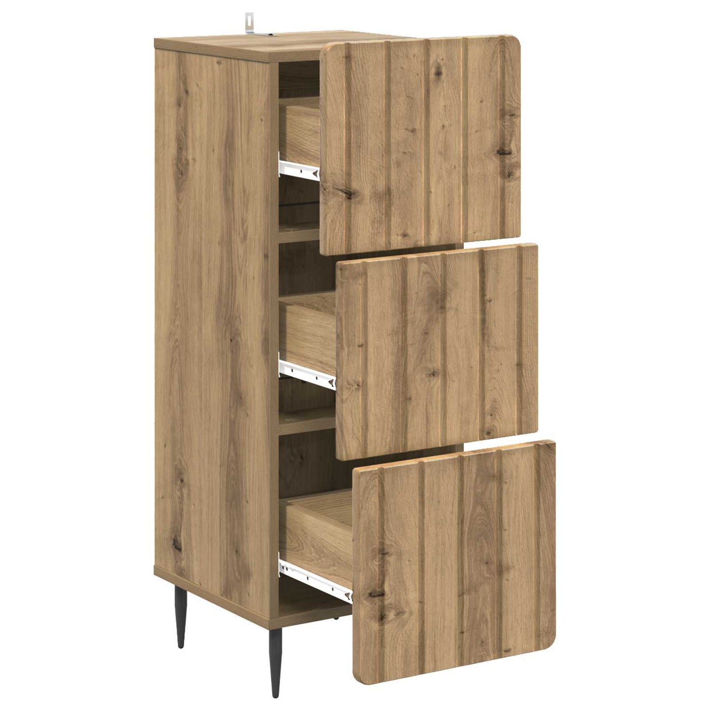 vidaXL Ντουλάπι με Συρτάρια 33 x 34,5 x 92 εκ. Επεξεργασμένο Ξύλο