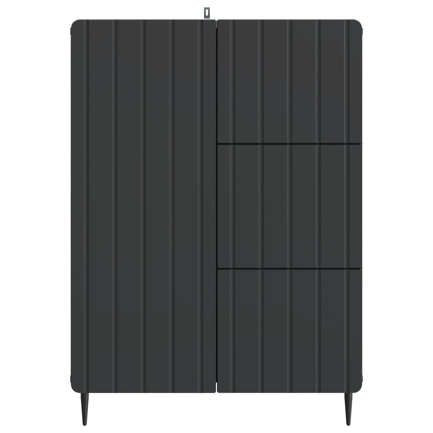 vidaXL Πλαϊνό γραφείο Μαύρο 66 x 34,5 x 91,5 εκ Επεξεργασμένο Ξύλο