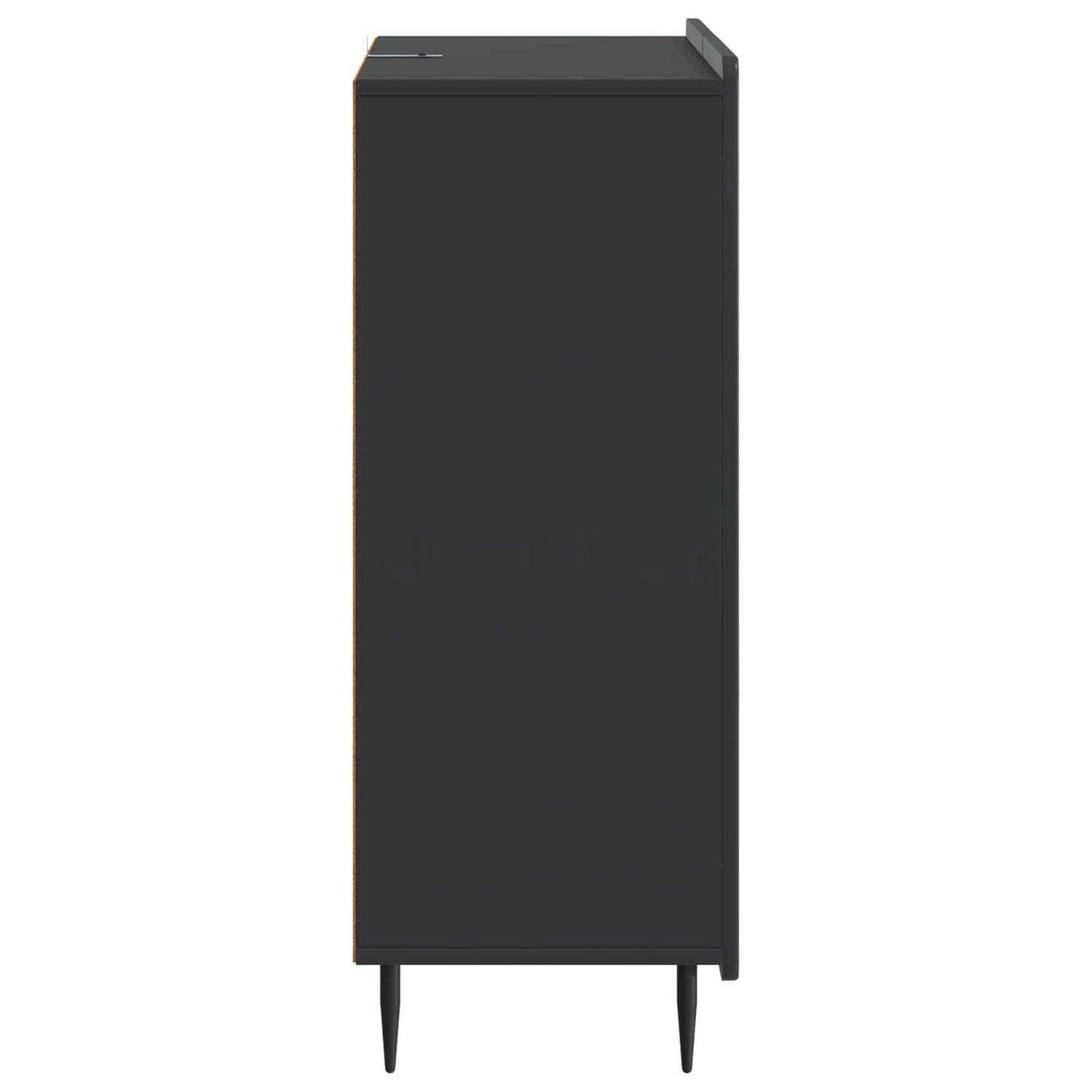 vidaXL Πλαϊνό γραφείο Μαύρο 66 x 34,5 x 91,5 εκ Επεξεργασμένο Ξύλο