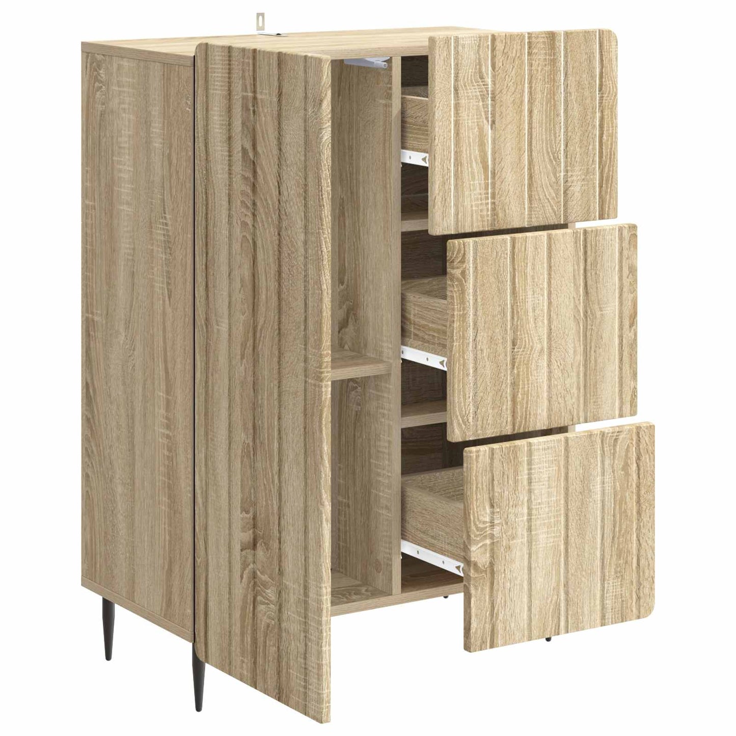 vidaXL Πλαϊνό γραφείο με συρτάρι Sonoma Δρυς 66 x 34,5 x 91,5 εκ