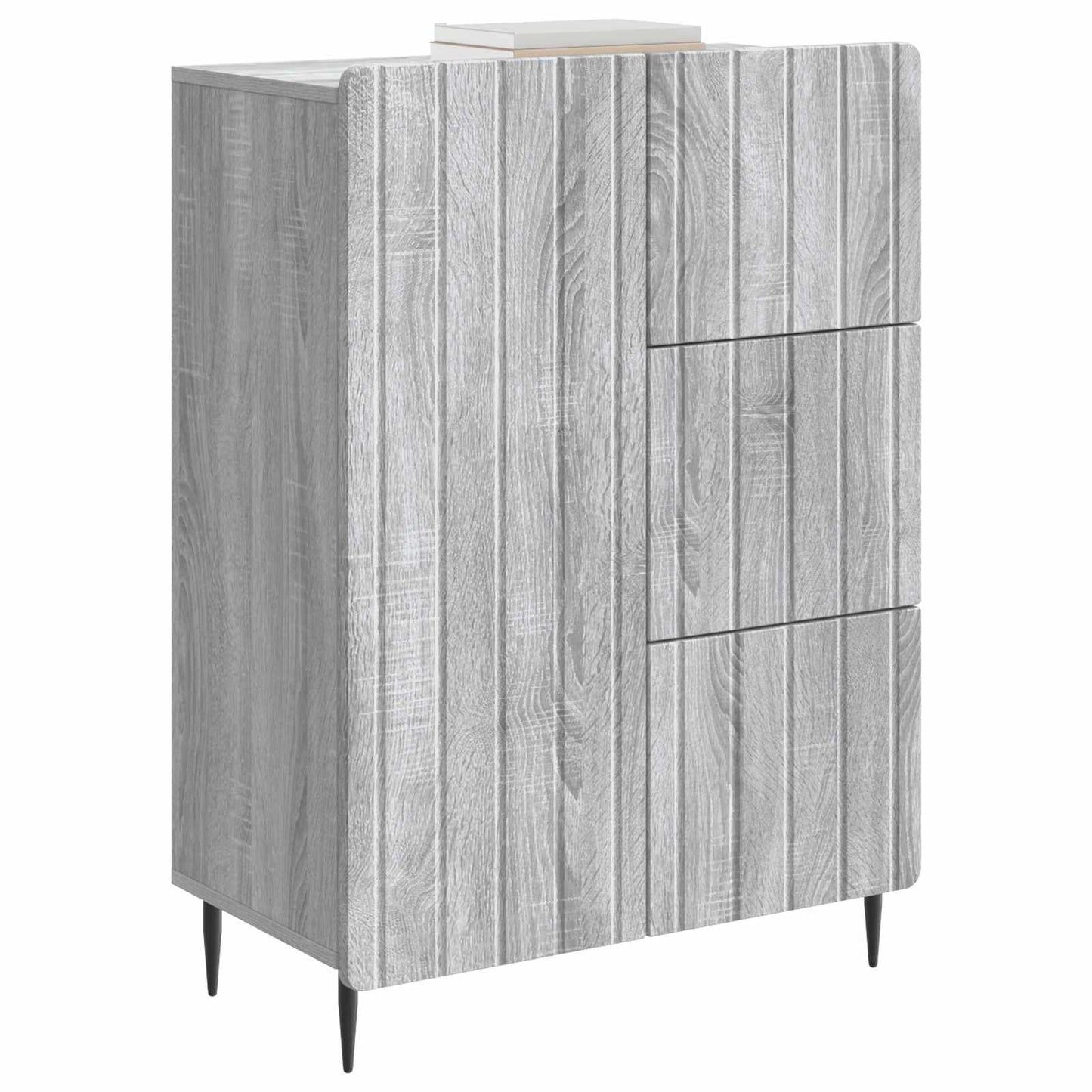 vidaXL Πλαϊνό γραφείο με συρτάρι Γκρι Sonoma 66 x 34,5 x 91,5 εκ