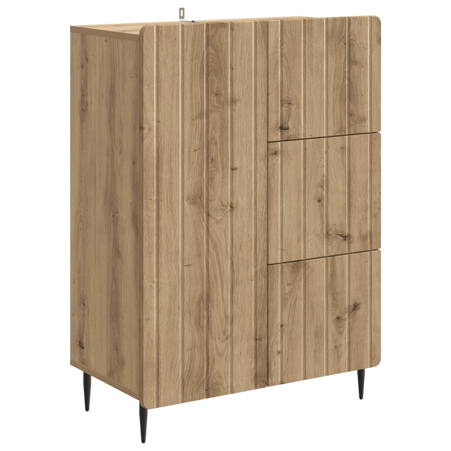 vidaXL Πλαϊνό γραφείο Artisan Δρυς 66 x 34,5 x 91,5 εκ