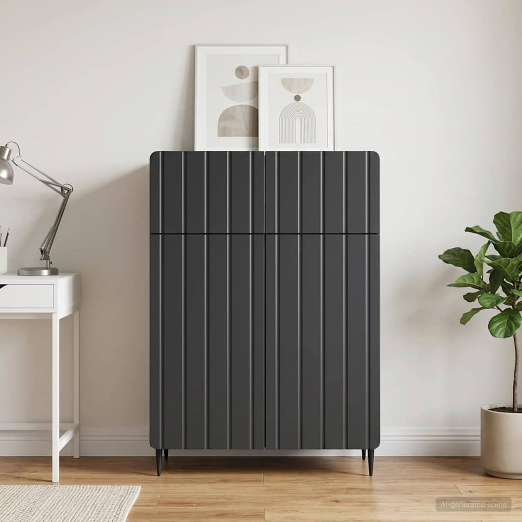 vidaXL Πλαϊνό γραφείο Μαύρο 66 x 34,5 x 92 εκ. Επεξεργασμένο Ξύλο