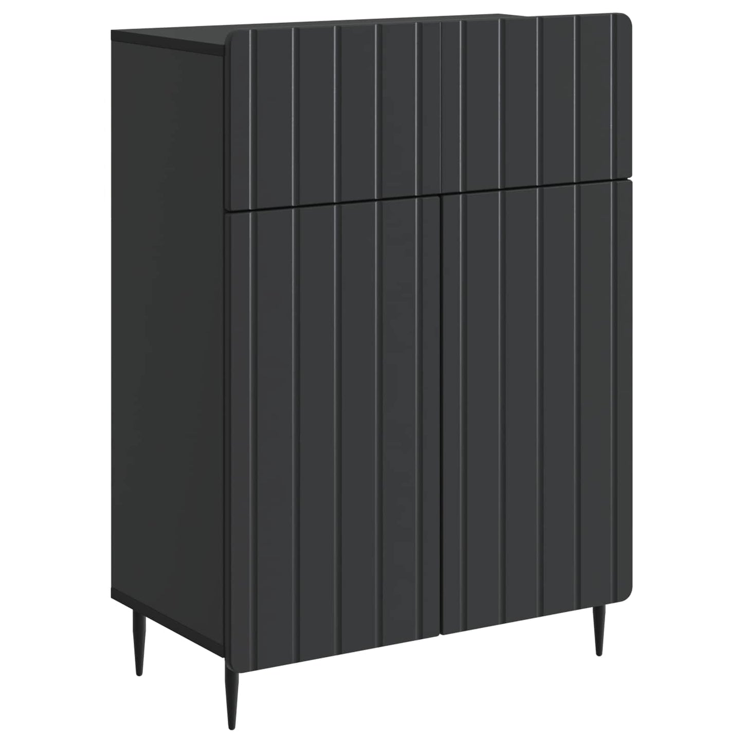 vidaXL Πλαϊνό γραφείο Μαύρο 66 x 34,5 x 92 εκ. Επεξεργασμένο Ξύλο