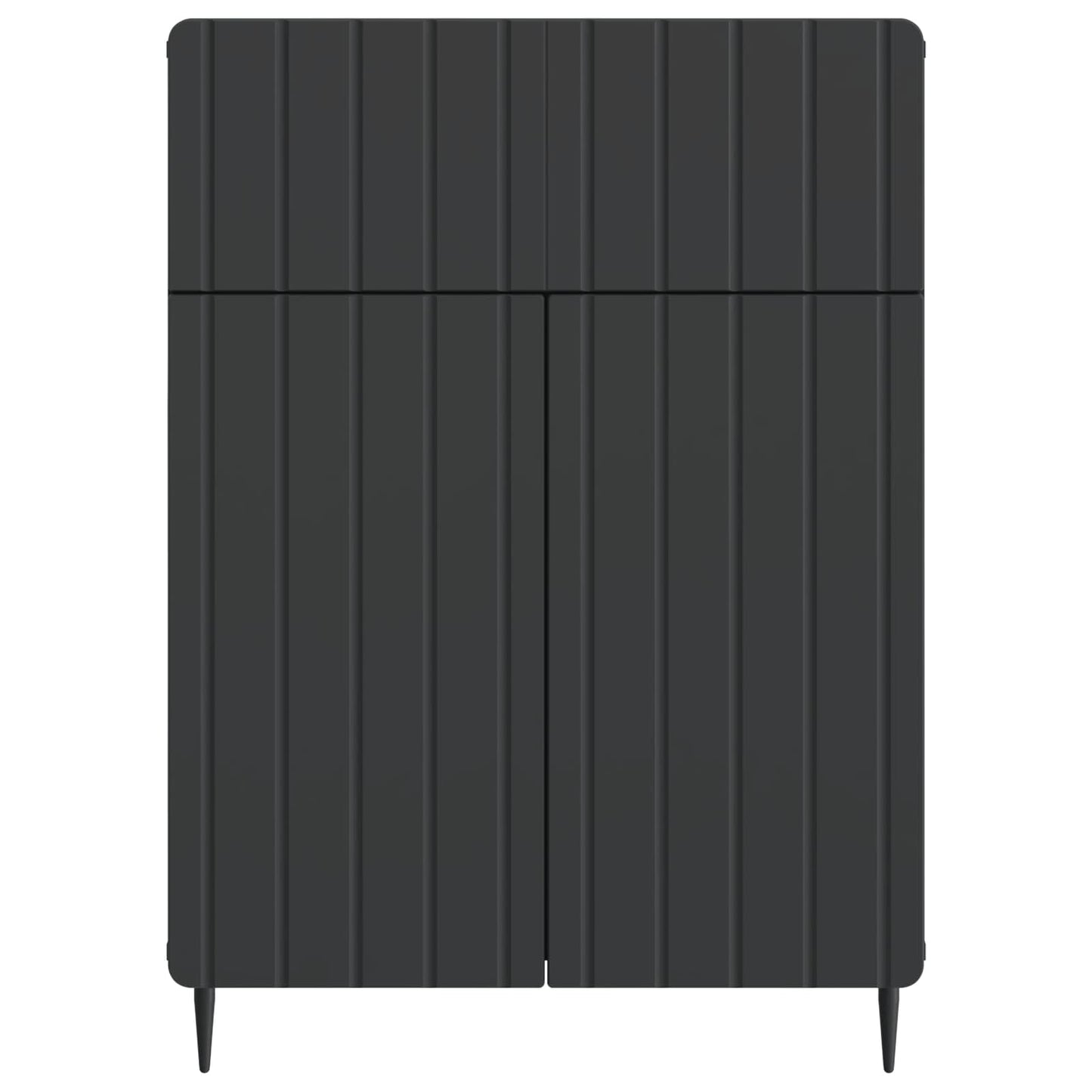 vidaXL Πλαϊνό γραφείο Μαύρο 66 x 34,5 x 92 εκ. Επεξεργασμένο Ξύλο
