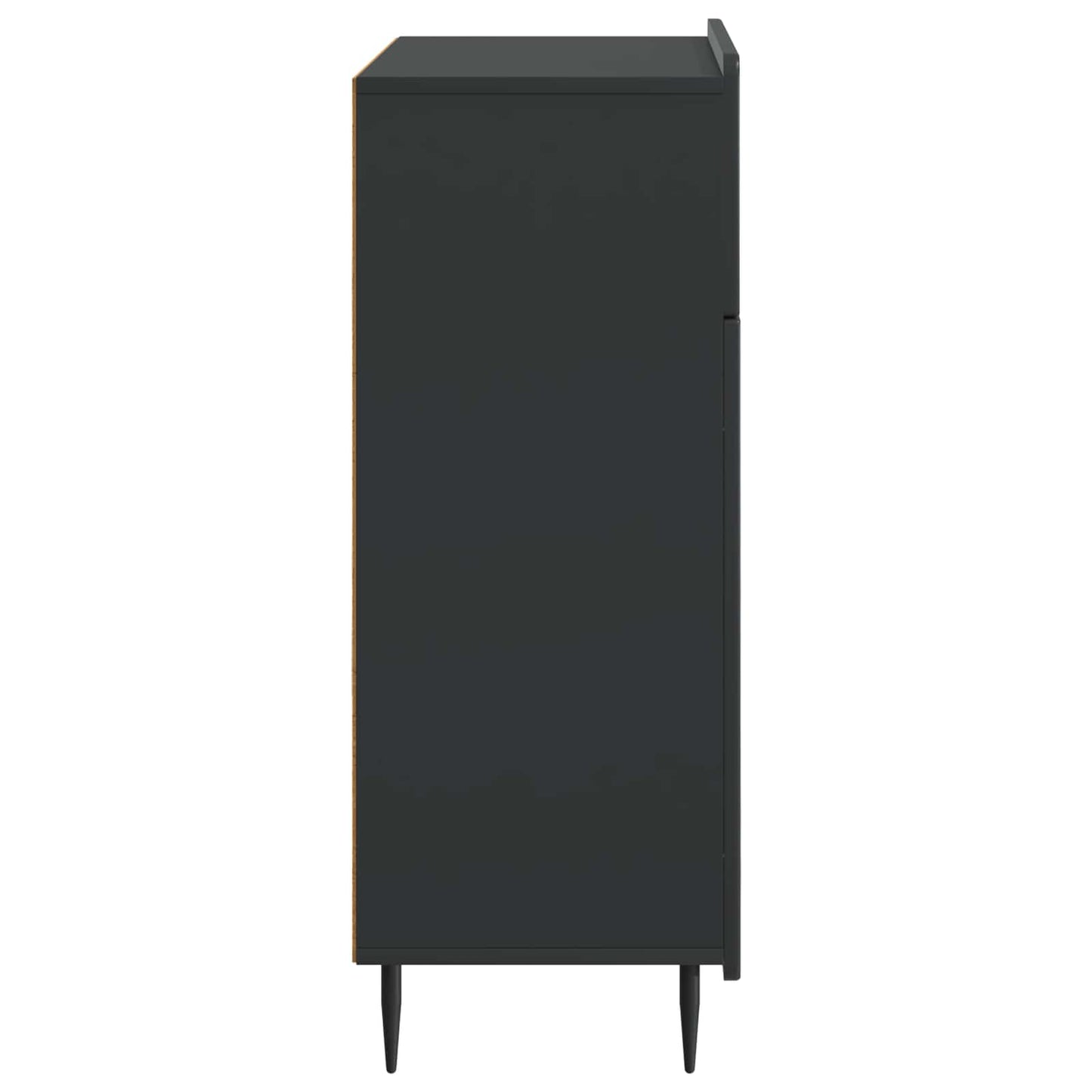 vidaXL Πλαϊνό γραφείο Μαύρο 66 x 34,5 x 92 εκ. Επεξεργασμένο Ξύλο