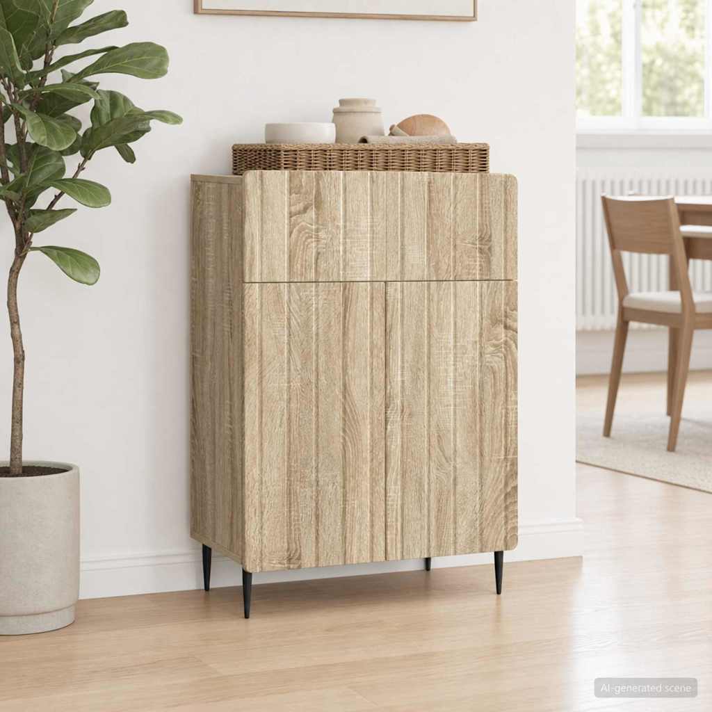 vidaXL Πλαϊνό γραφείο με συρτάρι Sonoma Δρυς 66 x 34,5 x 92 εκ.
