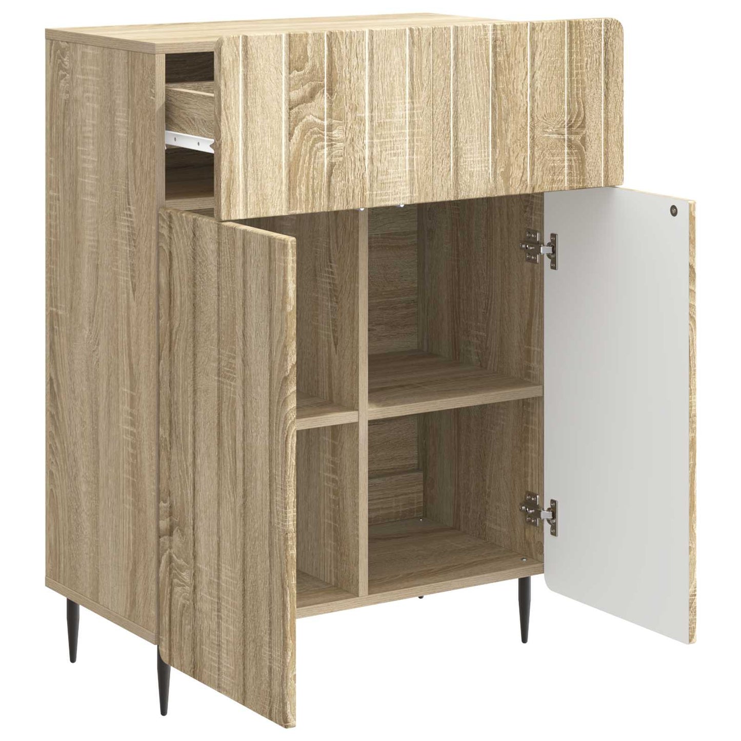 vidaXL Πλαϊνό γραφείο με συρτάρι Sonoma Δρυς 66 x 34,5 x 92 εκ.