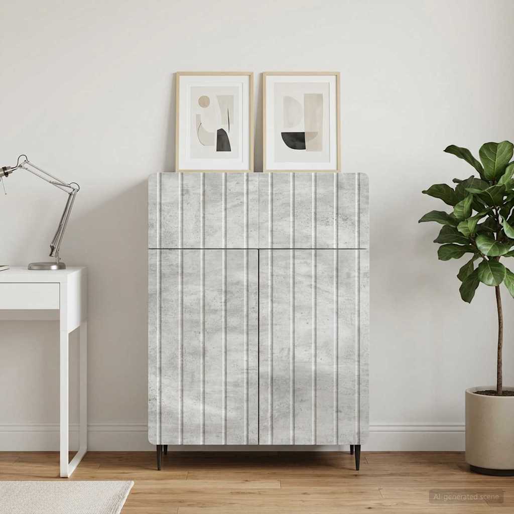 vidaXL Πλαϊνό γραφείο με συρτάρι Γκρι Σκυροδέματος 66 x 34,5 x 92 εκ.