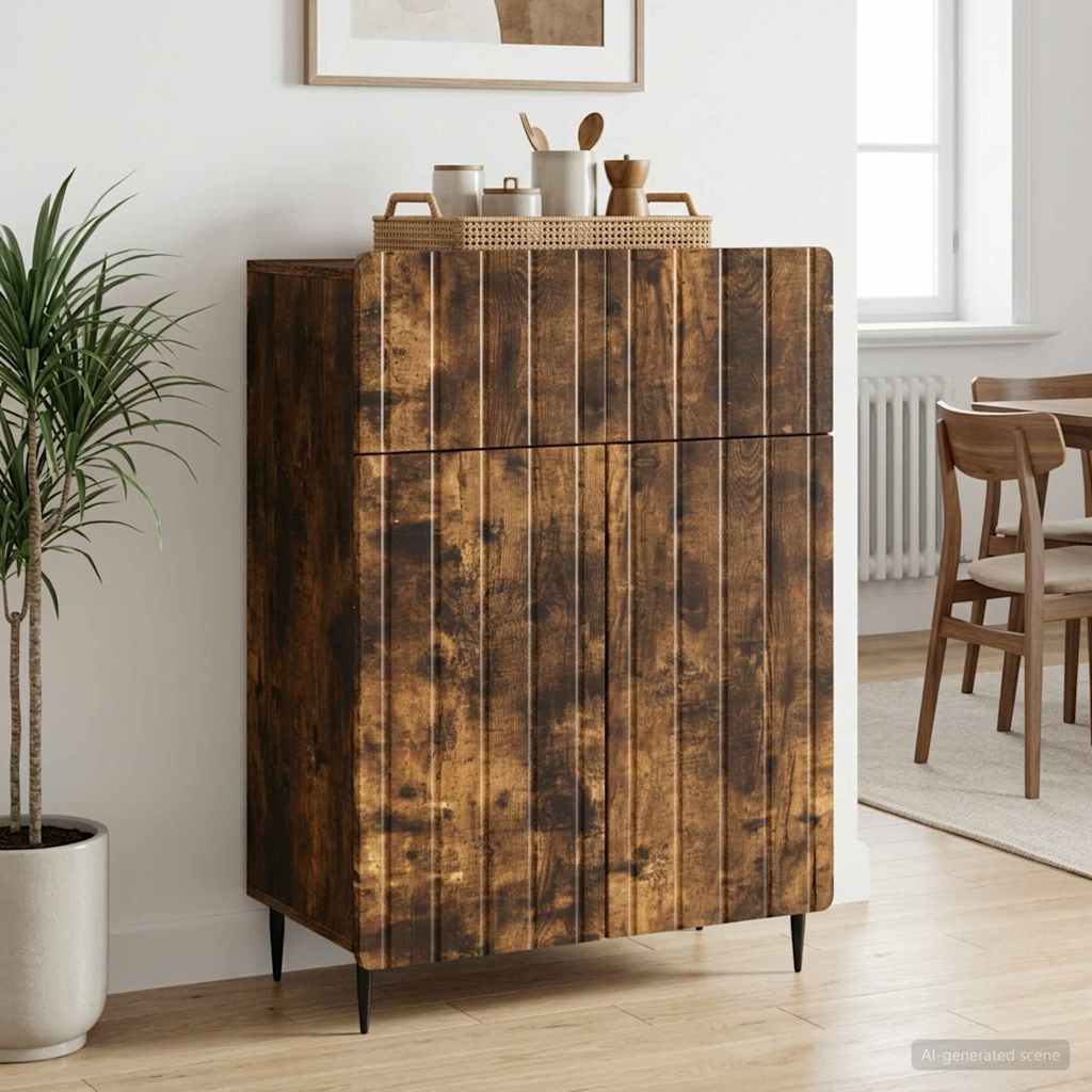 vidaXL Πλαϊνό γραφείο Καπνισμένο Ξύλο Δρυός 66 x 34,5 x 92 εκ.