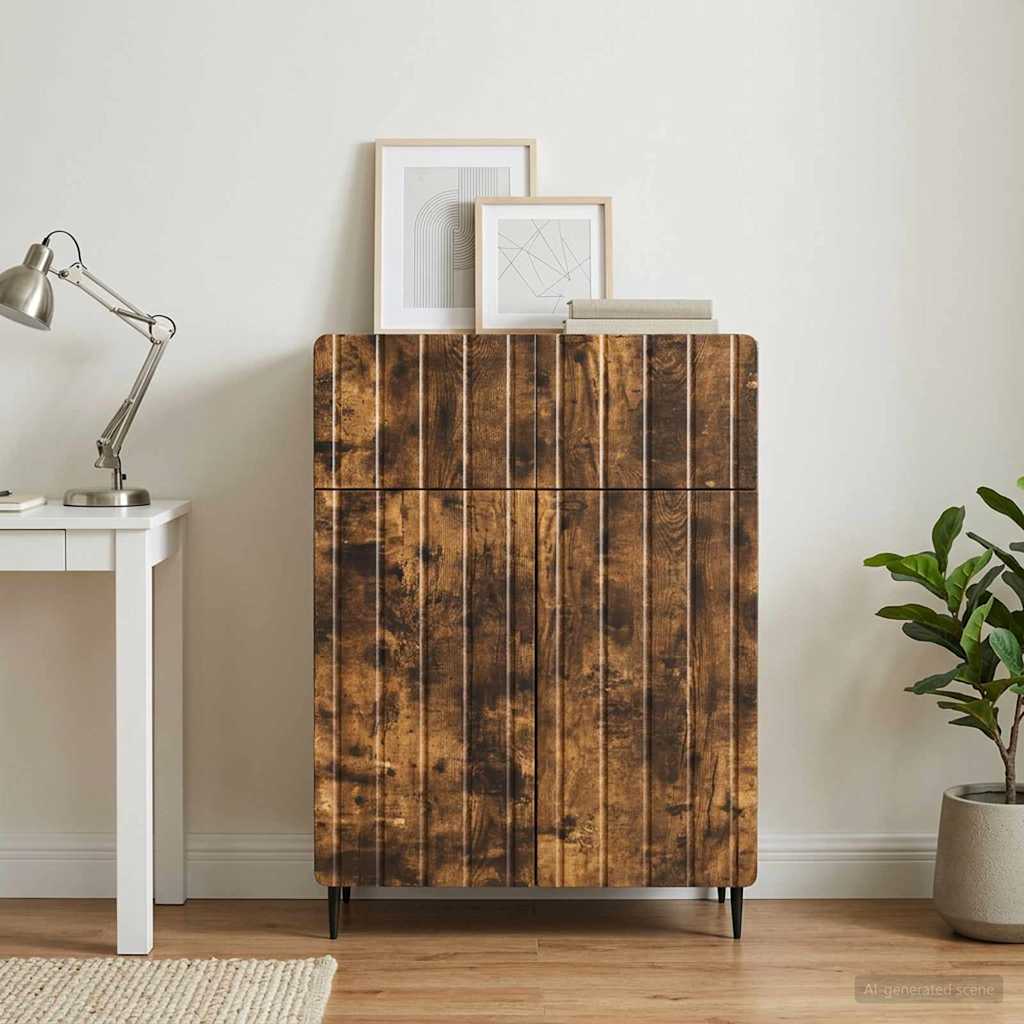 vidaXL Πλαϊνό γραφείο Καπνισμένο Ξύλο Δρυός 66 x 34,5 x 92 εκ.