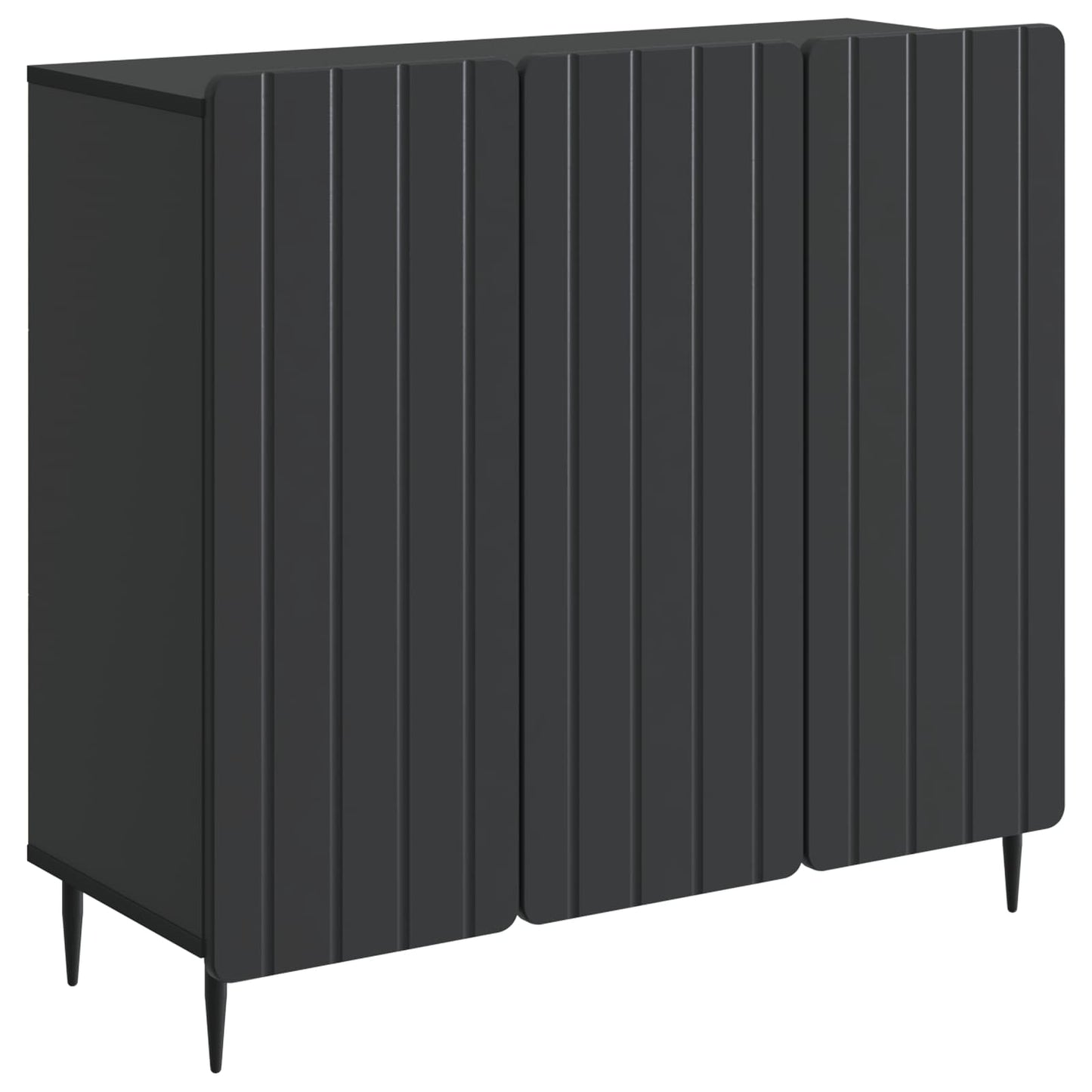 vidaXL Πλαϊνό γραφείο Μαύρο 89 x 34,5 x 82 εκ. Επεξεργασμένο Ξύλο