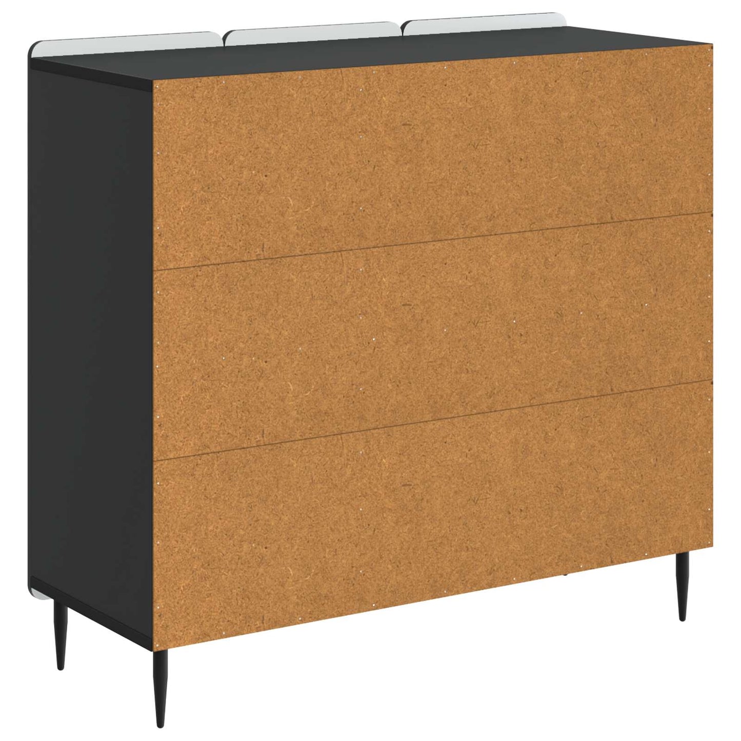 vidaXL Πλαϊνό γραφείο Μαύρο 89 x 34,5 x 82 εκ. Επεξεργασμένο Ξύλο