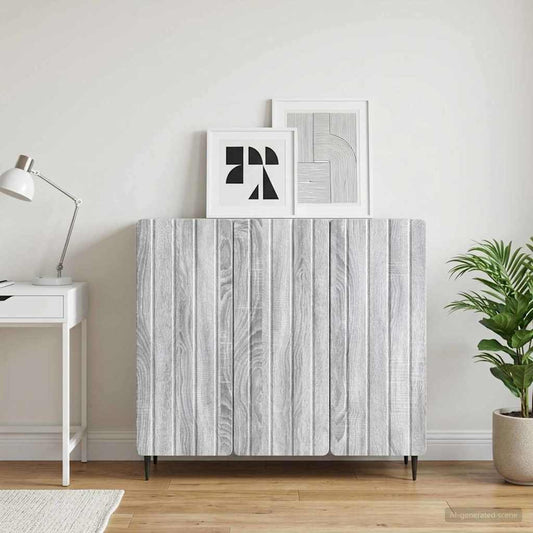 vidaXL Πλαϊνό γραφείο Γκρι Sonoma 89 x 34,5 x 82 εκ.