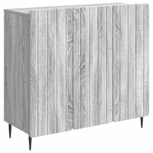 vidaXL Πλαϊνό γραφείο Γκρι Sonoma 89 x 34,5 x 82 εκ.