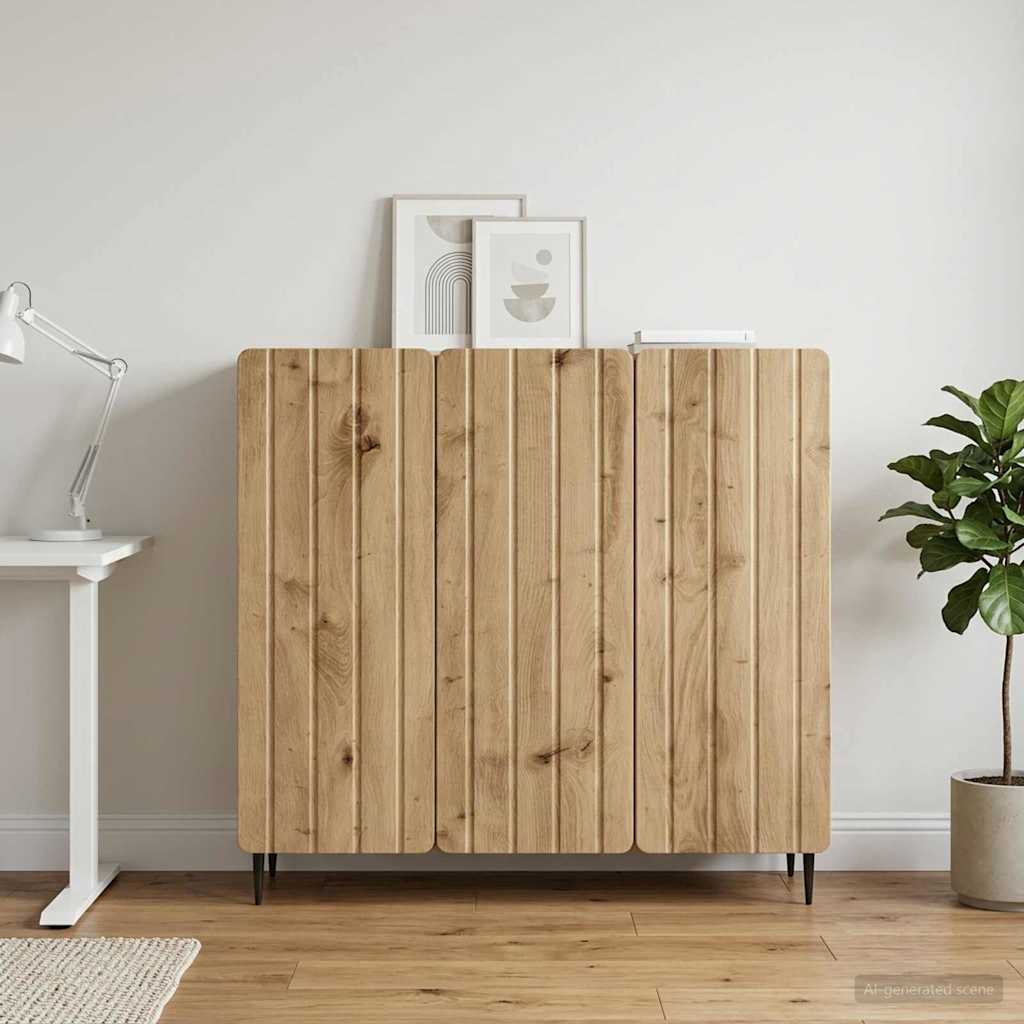 vidaXL Πλαϊνό γραφείο Artisan Δρυς 89 x 34,5 x 82 εκ.