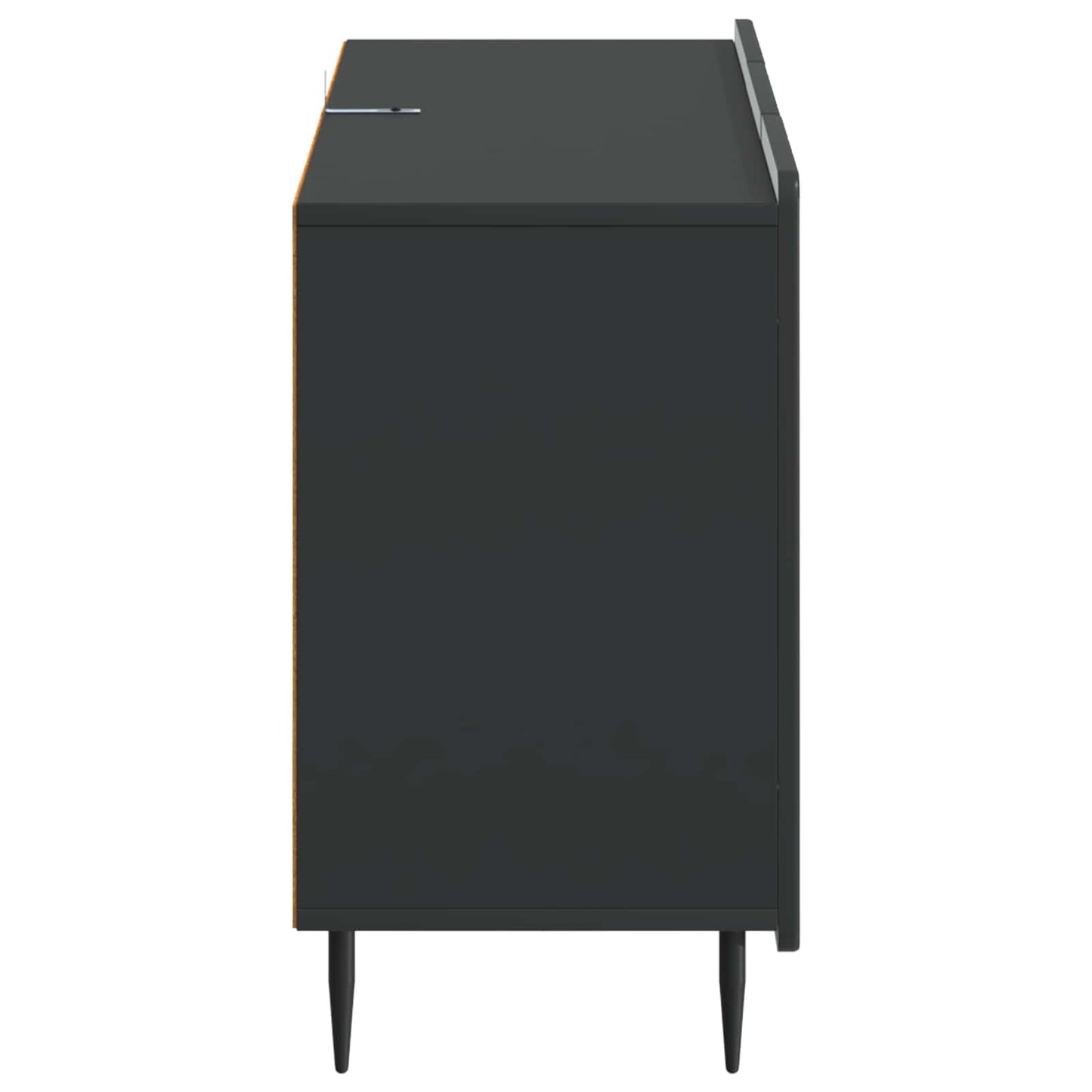vidaXL Πλαϊνό γραφείο Μαύρο 89 x 34,5 x 62 εκ. Επεξεργασμένο Ξύλο